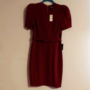 Express maroon knee length dress